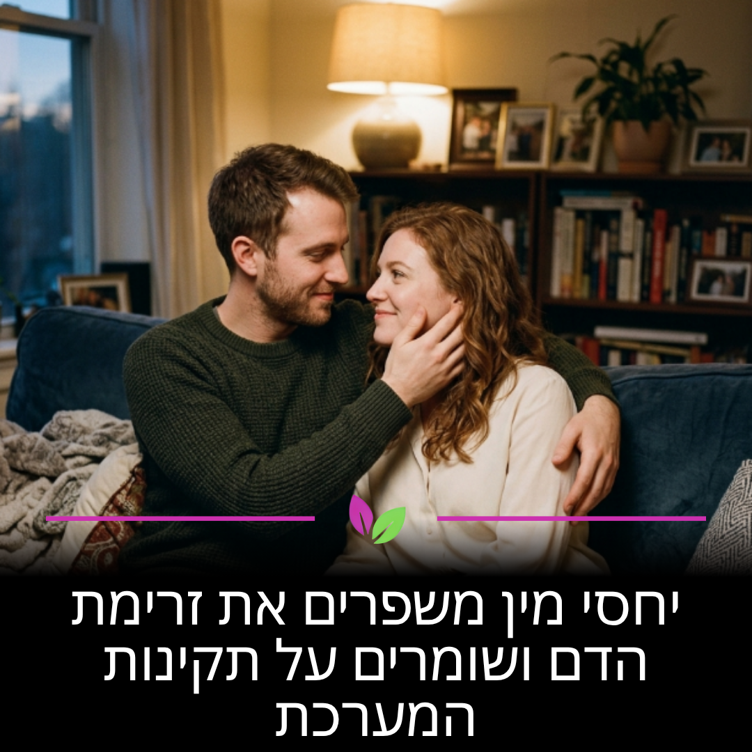 קיום יחסים משפר את זרימת הדם לכל איברי הגוף ומסייע בתקינות המערכות השונות. הזרימה המוגברת מבטיחה הזנה טובה יותר של התאים בחמצן ובחומרי הזנה, מה שתורם לתחושת חיוניות כללית ובריאות ארוכת טווח.