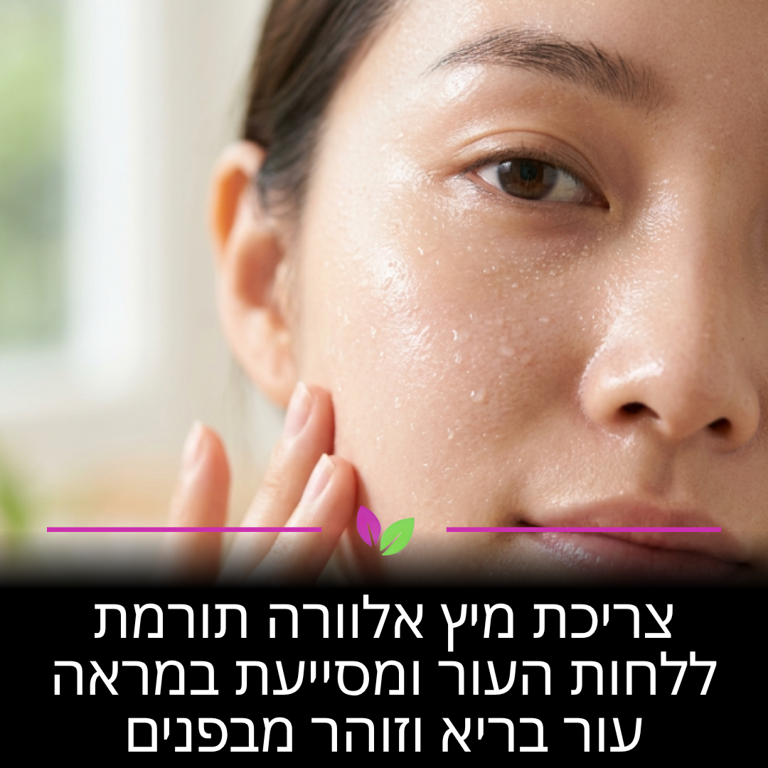 טיפוח העור מתחיל מבפנים. שתיית אלוורה מעניקה לחץ פנימית לתאים שלכם ומזינה אותם בוויטמינים חיוניים. התוצאה היא מראה עור בריא, גמיש וזוהר שמקרין החוצה, בזכות הידרציה עמוקה ששום קרם לא ייתן.